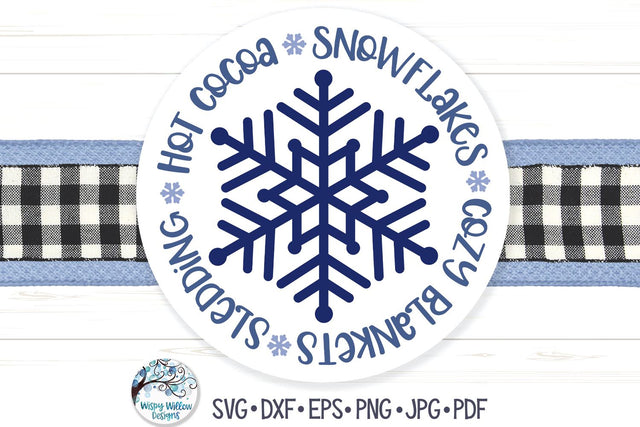 Round Winter Sign SVG SVG Wispy Willow Designs 
