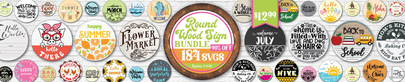 Round Wood Sign Bundle