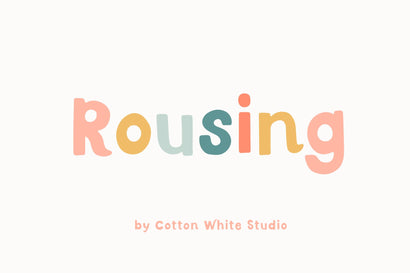 Rousing Font Cotton White Studio 