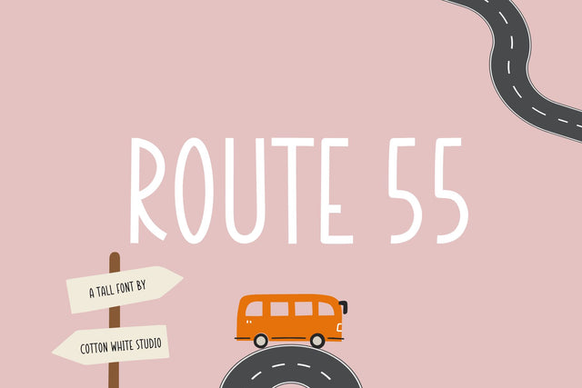 Route 55 Font Cotton White Studio 
