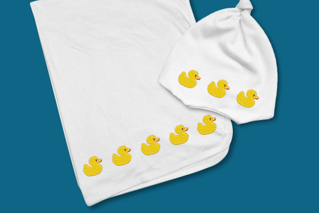 Row of Rubber Ducks Embroidery Embroidery/Applique DESIGNS Designed by Geeks 