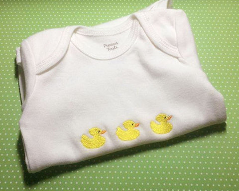 Row of Rubber Ducks Embroidery Embroidery/Applique DESIGNS Designed by Geeks 