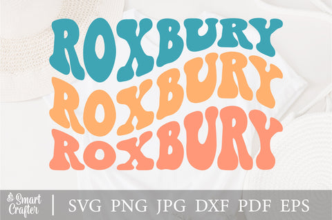 Roxbury svg, wavy style svg, EPS PNG Cricut Instant Download SVG Fauz 