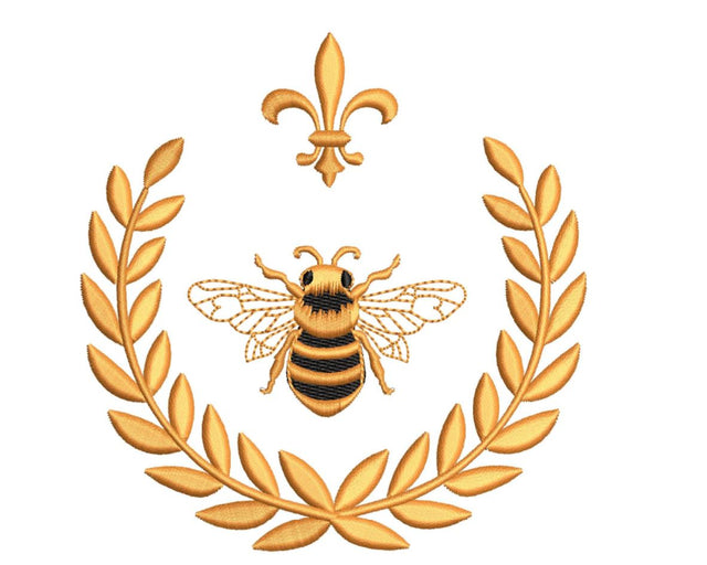 Royal Bee Laurel Machine Embroidery Design Embroidery/Applique DESIGNS Canada Embroidery 