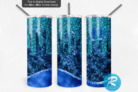 Royal blue glitter 20 oz / 30 oz Tumbler PNG Sublimation Regulrcrative 