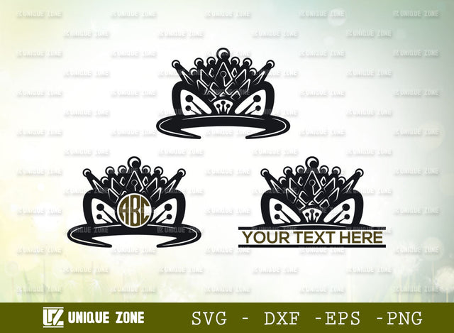 Royal Crown Monogram SVG Cut File, Crown Svg, Princess Crown Svg, Princess Svg, King Crown Svg, Queen Crown Svg, Princess Tiara Svg, SVG Unique Zone 
