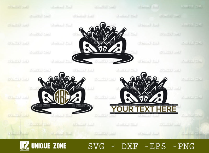 Princess Monogram Royal Crown Monogram SVG Cut File, Crown Svg, Princess Crown Svg ...