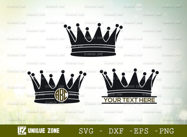 Royal Crown Monogram SVG Cut File, Crown Svg, Princess Crown Svg, Princess Svg, King Crown Svg, Queen Crown Svg, Princess Tiara Svg, SVG Unique Zone 