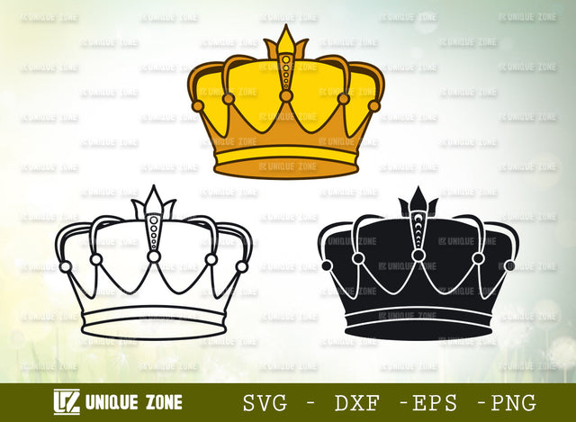 Royal Crown SVG Cut File, Crown Svg, Princess Crown Svg, Princess Svg, King Crown Svg, Queen Crown Svg, Princess Tiara Svg, SVG Unique Zone 