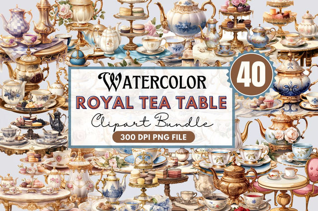 Royal Tea Table Clipart Sublimation Regulrcrative 