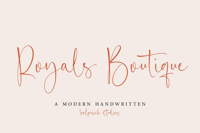 Royals Boutique Font Font Balpirick 