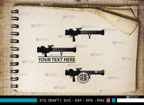 Rpg Monogram, Rpg 7 Silhouette, Rpg SVG, Rocket Launcher Svg, Anti Tank Rocket Svg, SB00031 SVG ETC Craft 