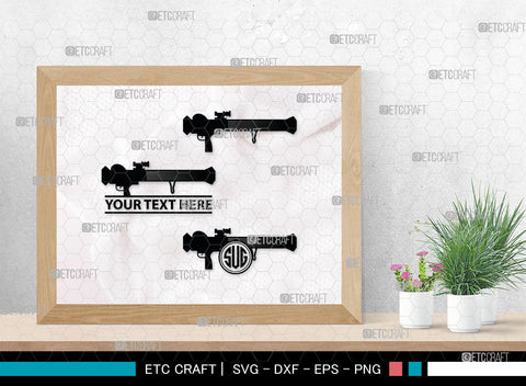 Rpg Monogram, Rpg 7 Silhouette, Rpg SVG, Rocket Launcher Svg, Anti Tank Rocket Svg, SB00031 SVG ETC Craft 