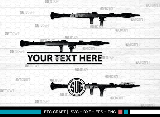 Rpg Monogram, Rpg 7 Silhouette, Rpg SVG, Rocket Launcher Svg, Anti Tank Rocket Svg, SB00031 SVG ETC Craft 