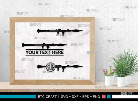 Rpg Monogram, Rpg 7 Silhouette, Rpg SVG, Rocket Launcher Svg, Anti Tank Rocket Svg, SB00031 SVG ETC Craft 