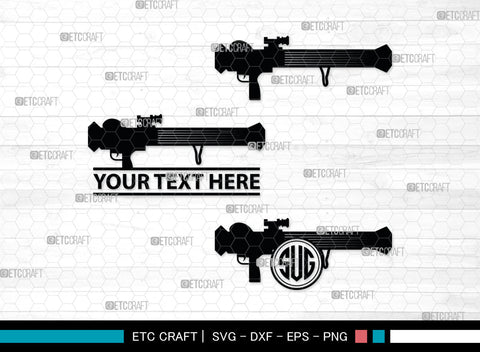 Rpg Monogram, Rpg 7 Silhouette, Rpg SVG, Rocket Launcher Svg, Anti Tank Rocket Svg, SB00031 SVG ETC Craft 