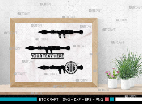 Rpg Monogram, Rpg 7 Silhouette, Rpg SVG, Rocket Launcher Svg, Anti Tank Rocket Svg, SB00031 SVG ETC Craft 