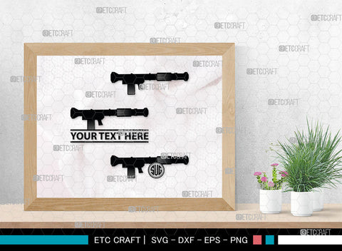 Rpg Monogram, Rpg 7 Silhouette, Rpg SVG, Rocket Launcher Svg, Anti Tank Rocket Svg, SB00031 SVG ETC Craft 