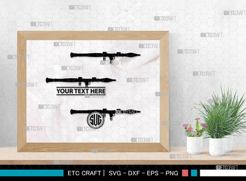 Rpg Monogram, Rpg 7 Silhouette, Rpg SVG, Rocket Launcher Svg, Anti Tank Rocket Svg, SB00031 SVG ETC Craft 