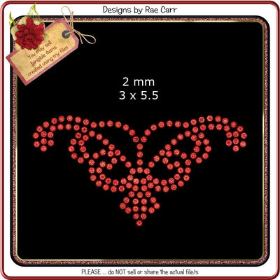RS814 Embellishments Swirl Rhinestone Template SVG Designs by Rae 
