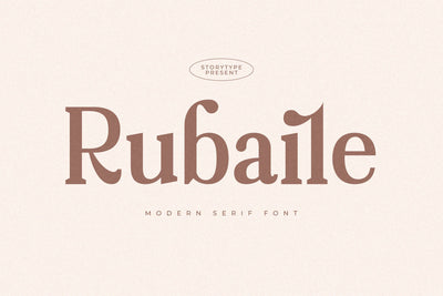 Rubaile Typeface Font Storytype Studio 