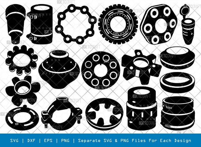 Rubber Coupling Silhouette Svg Cricut Cut Files Png Bundle, SB01016 SVG ETC Craft 