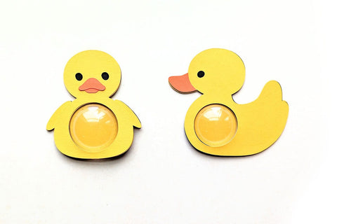 Rubber Duck Candy Dome Holder SVG File Duo 3D Paper Risa Rocks It 