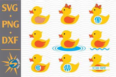 Rubber Duck Monogram SVG, PNG, DXF Digital Files Include SVG SVGStoreShop 