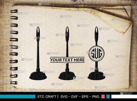 Rubber Plunger Monogram, Rubber Plunger Silhouette, Bathroom Svg, Toilet Plunger Svg, Rubber Plunger Svg, Rubber Sink Plunger Svg, SB00084 SVG ETC Craft 