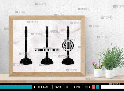 Rubber Plunger Monogram, Rubber Plunger Silhouette, Bathroom Svg, Toilet Plunger Svg, Rubber Plunger Svg, Rubber Sink Plunger Svg, SB00084 SVG ETC Craft 