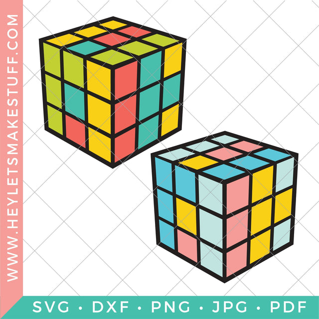 Rubik's Cube SVG Hey Let's Make Stuff 