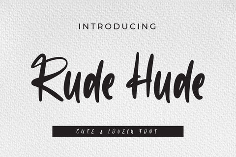 Rude Hude Font Vultype Co 