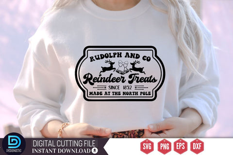 Rudolph and co reindeer treats since 1852 made at the north pole SVG SVG DESIGNISTIC 