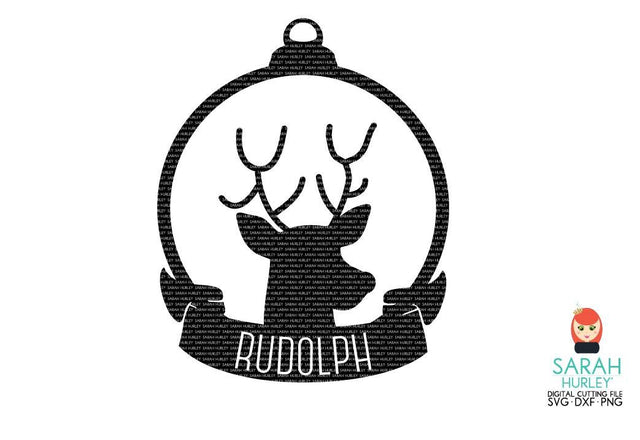 Rudolph Bauble SVG Sarah Hurley 
