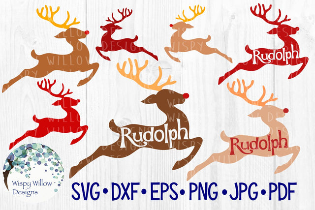Rudolph Bundle Set SVG Wispy Willow Designs 