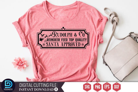Rudolph & co. reindeer feed top quality santa approved SVG SVG DESIGNISTIC 
