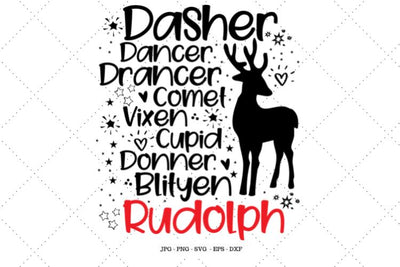 Rudolph Svg, Red Nosed Reindeer, Christmas Reindeer Svg, Home Decor Christmas, Xmas Clipart, Reindeer Clipart SVG SVG Digital Designer 