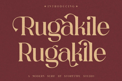Rugakile Typeface Font Storytype Studio 