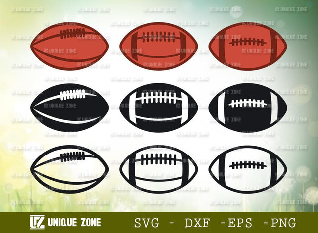 Rugby Ball SVG Cut Files | Football Svg | Sports Ball Svg | American football Svg SVG Unique Zone 