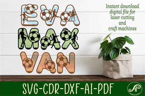 Rugby letters alphabet set. 112 layered letters. SVG APInspireddesigns 