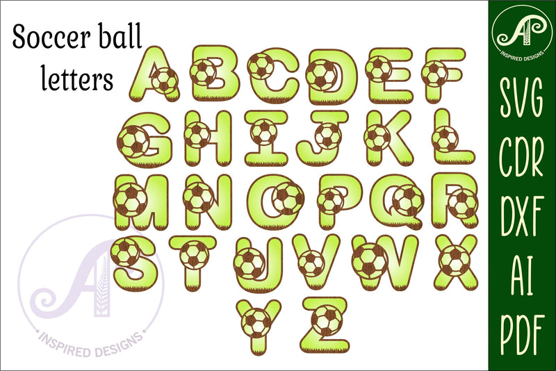 Rugby letters alphabet set. 112 layered letters. - So Fontsy
