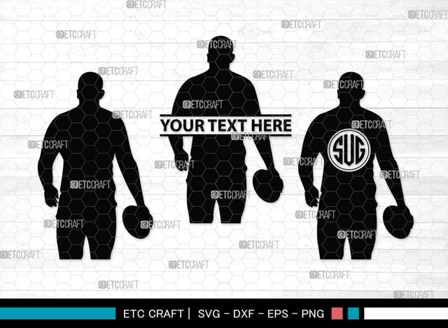 Rugby Player Monogram, Rugby Player Silhouette, Rugby Player SVG, American Football Svg, Rugby Svg, SB00126 SVG ETC Craft 