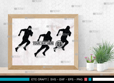 Rugby Player Monogram, Rugby Player Silhouette, Rugby Player SVG, American Football Svg, Rugby Svg, SB00126 SVG ETC Craft 