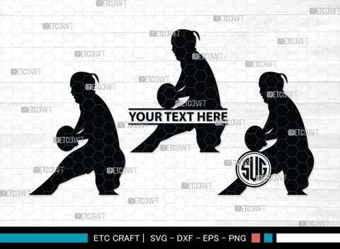 Rugby Player Monogram, Rugby Player Silhouette, Rugby Player SVG, American Football Svg, Rugby Svg, SB00126 SVG ETC Craft 