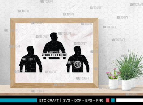 Rugby Player Monogram, Rugby Player Silhouette, Rugby Player SVG, American Football Svg, Rugby Svg, SB00126 SVG ETC Craft 