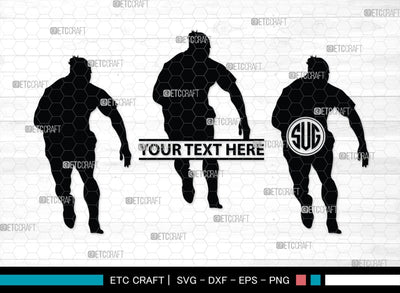 Rugby Player Monogram, Rugby Player Silhouette, Rugby Player SVG, American Football Svg, Rugby Svg, SB00126 SVG ETC Craft 