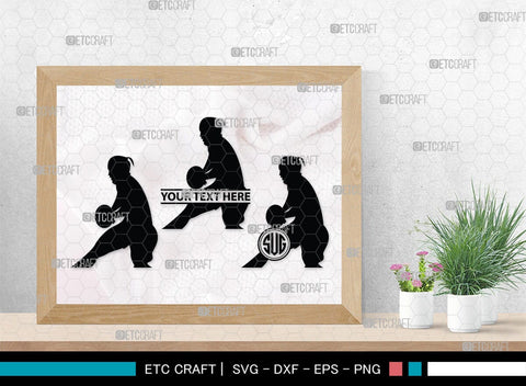 Rugby Player Monogram, Rugby Player Silhouette, Rugby Player SVG, American Football Svg, Rugby Svg, SB00126 SVG ETC Craft 