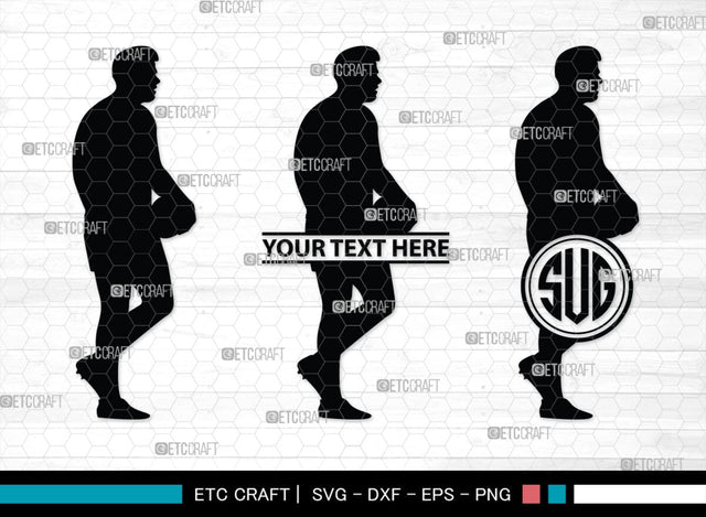 Rugby Player Monogram, Rugby Player Silhouette, Rugby Player SVG, American Football Svg, Rugby Svg, SB00126 SVG ETC Craft 