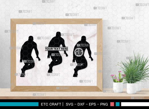 Rugby Player Monogram, Rugby Player Silhouette, Rugby Player SVG, American Football Svg, Rugby Svg, SB00126 SVG ETC Craft 