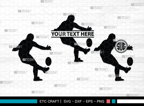 Rugby Player Monogram, Rugby Player Silhouette, Rugby Player SVG, American Football Svg, Rugby Svg, SB00126 SVG ETC Craft 